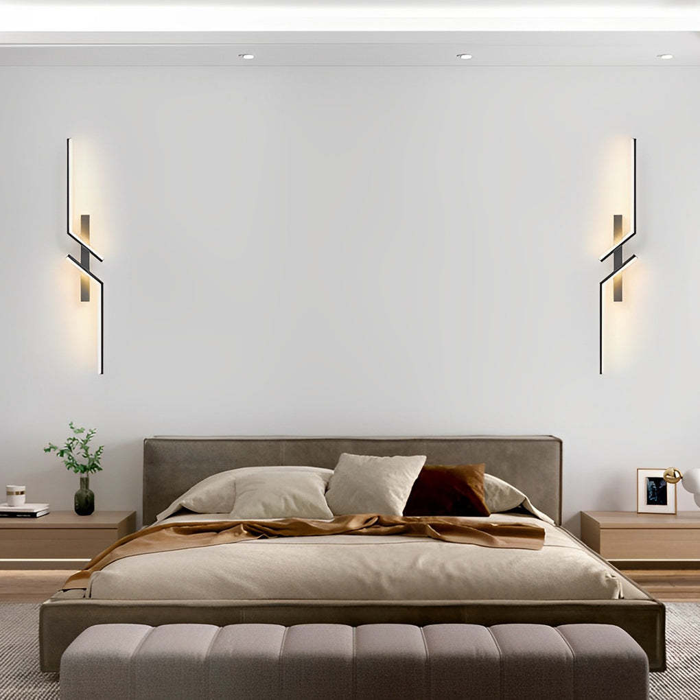 Irregular Symmetrical L Shape Creative LED Minimalist Wall Lamp Sconces Lighting-Lighom