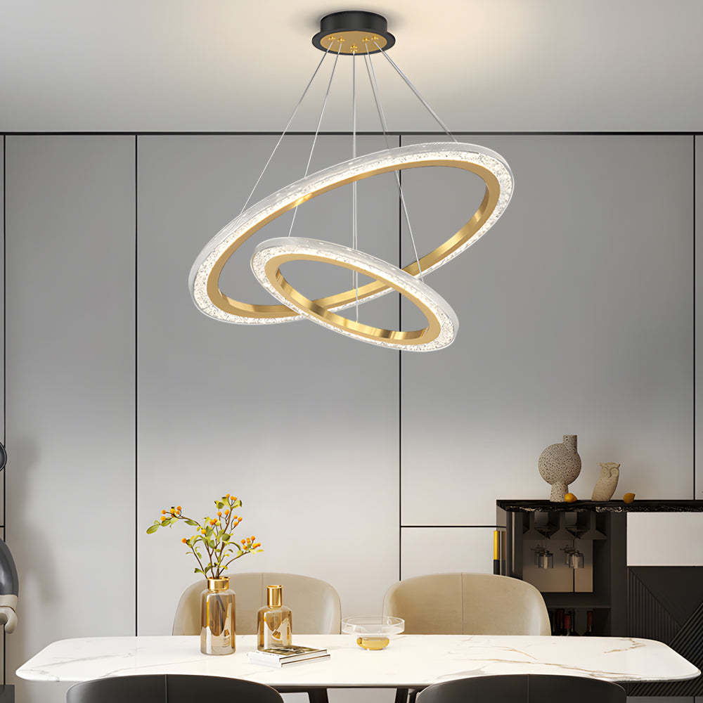 Adjustable Ring Dimmable Modern Chandelier