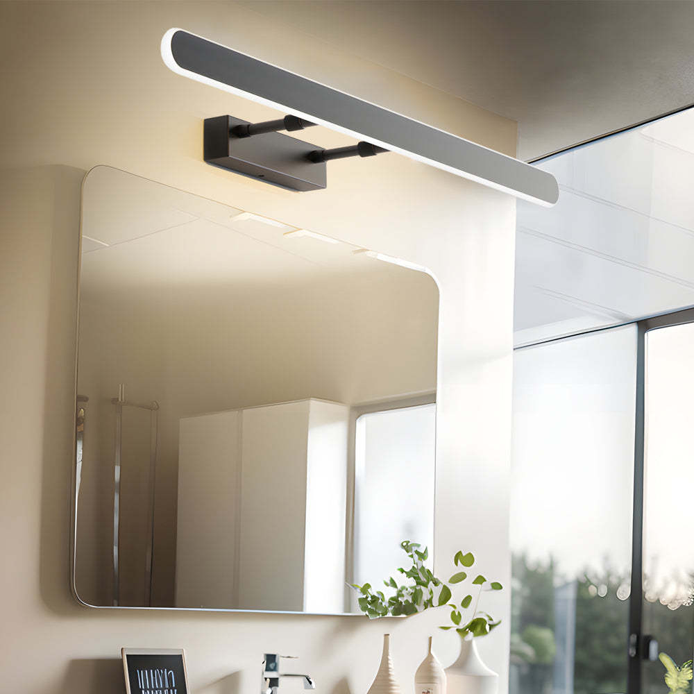 Minimalist Matte Black LED Acrylic Bathroom Vanity Bar