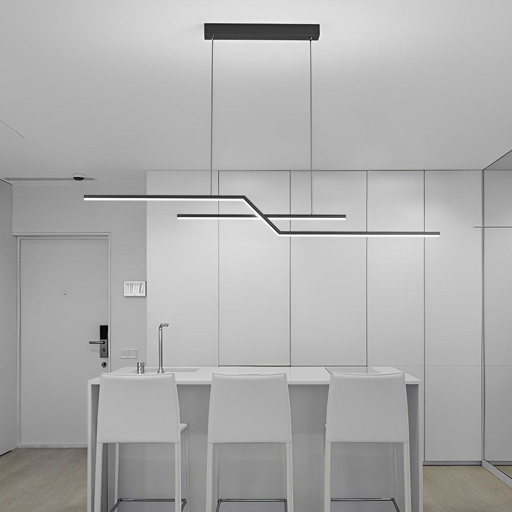 Minimalist Linear LED Dimmable Modern Chandelier