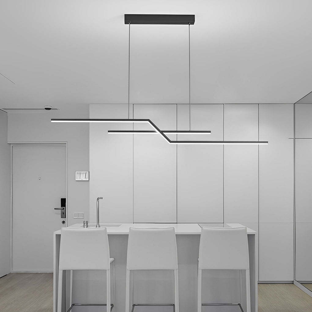 Minimalist Linear LED Dimmable Modern Chandelier