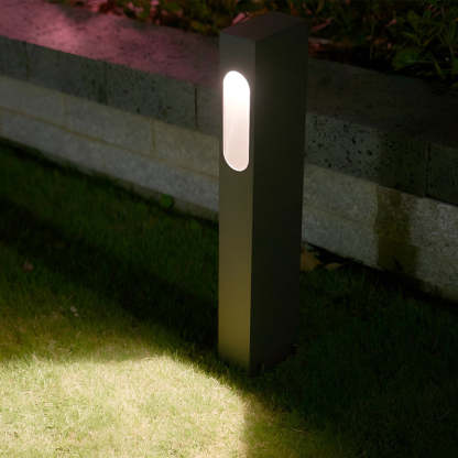 7W COB Front Pathway Lighting Black Modern Outdoor Lawn Path Lights-Lighom