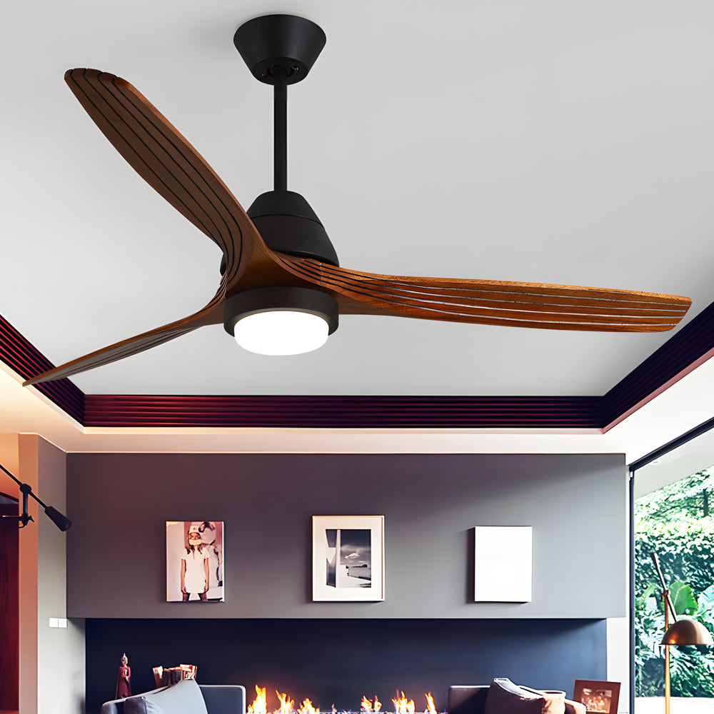 52" Nordic 3-Blade Wooden Remote Ceiling Fan