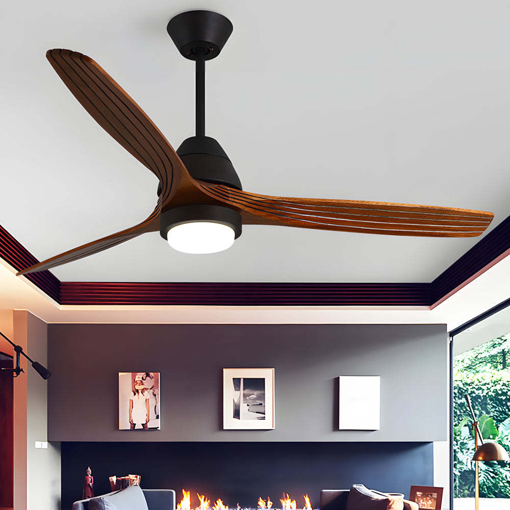 52" Nordic 3-Blade Wooden Remote Ceiling Fan