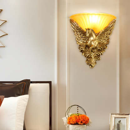 Resin Horse Head European Decorative Sconce