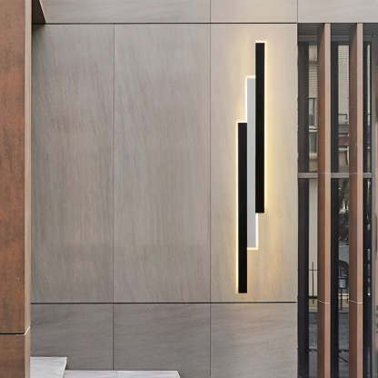 3-light Combined Linear Wall Lights 3-LED Rectangle Bar Outdoor Wall Light-Lighom