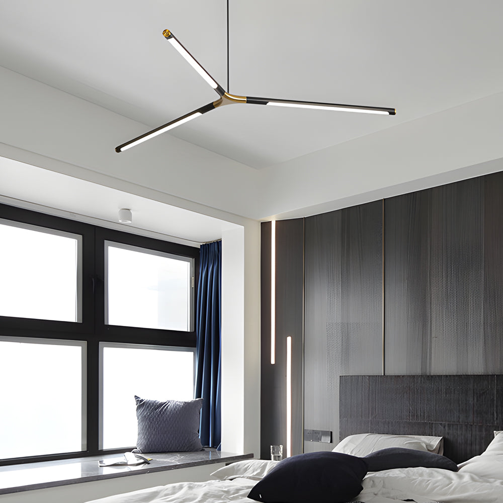 LED Dimmable Linear Sputnik Chandelier