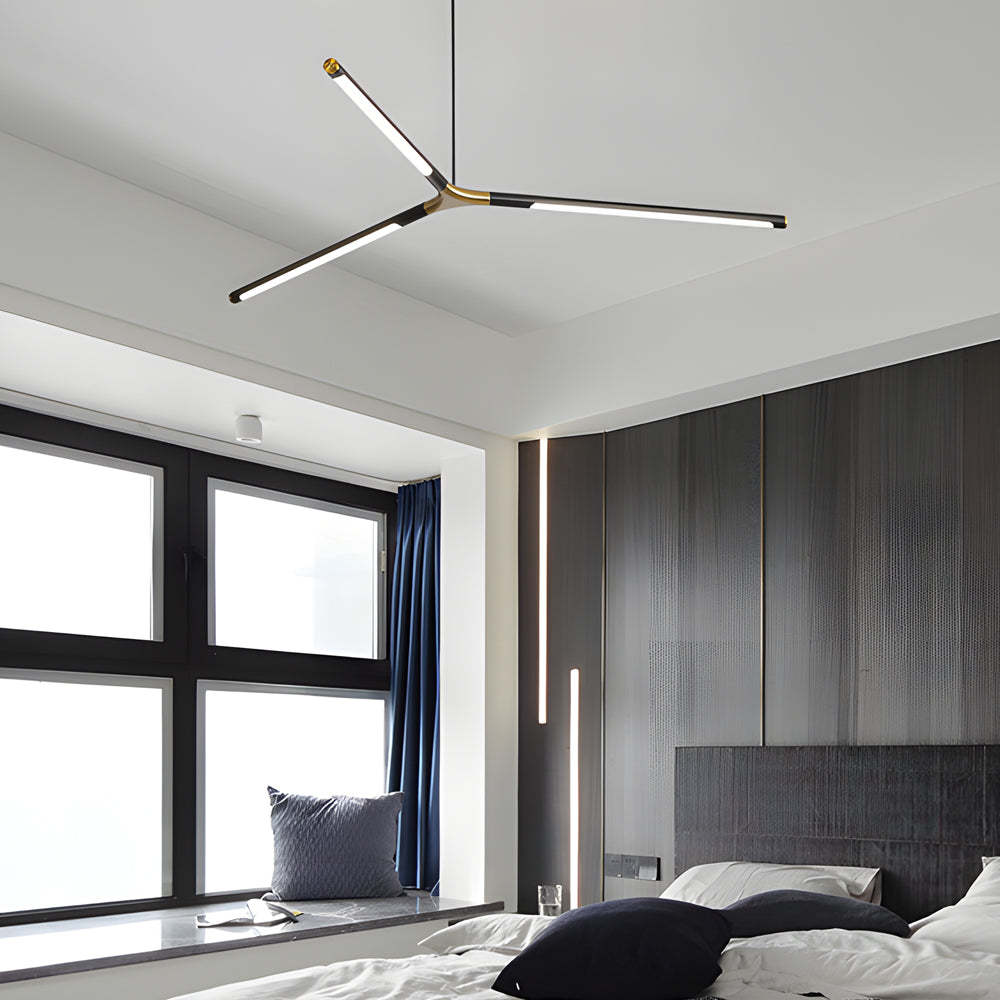 LED Dimmable Linear Sputnik Chandelier