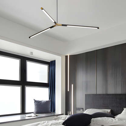 LED Dimmable Linear Sputnik Chandelier