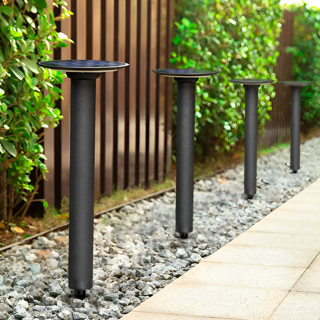 Round Waterproof Intelligent Light Control LED Solar Outdoor Lawn Lamp-Lighom