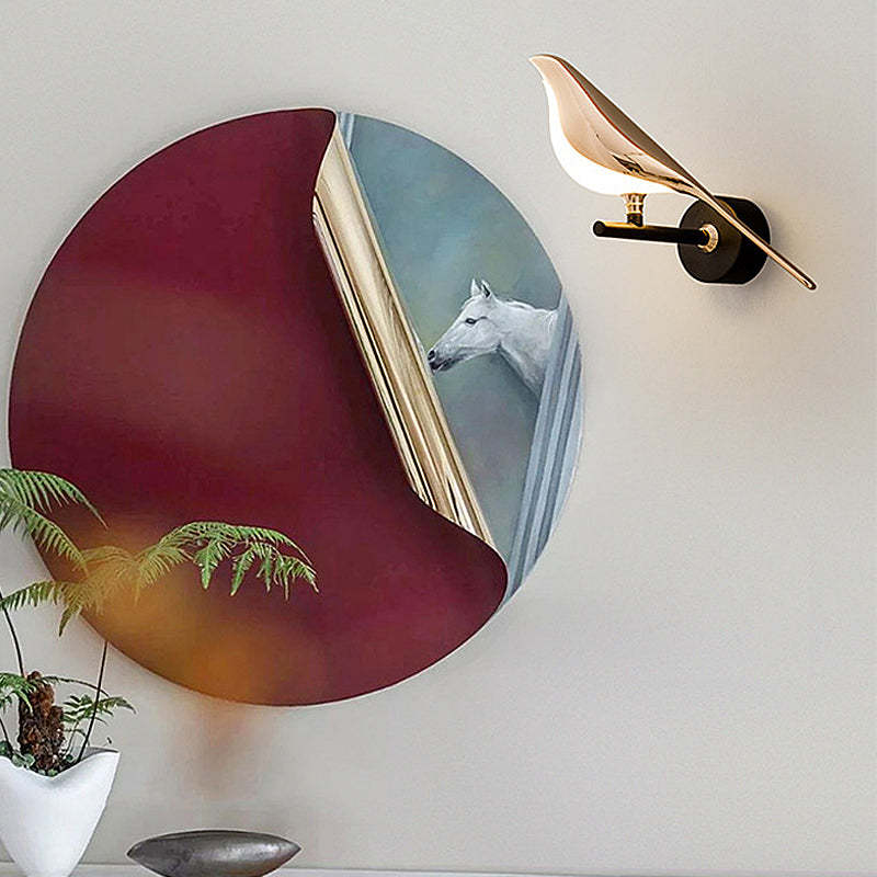 Magpies Creative Bird Adjustable LED Dimmable with Remote Nordic Wall Lamp-Lighom