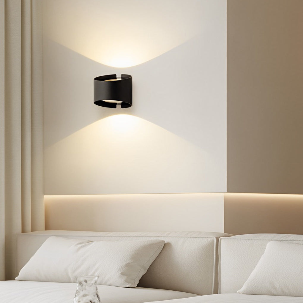 White modern round decorative wall sconces