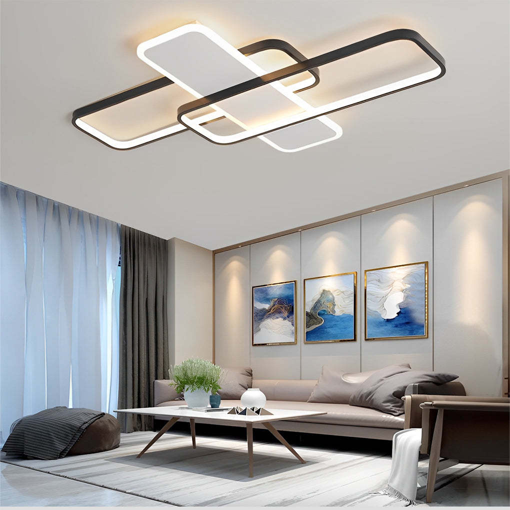 Overlapping Stepless Dimming Nordic Ceiling