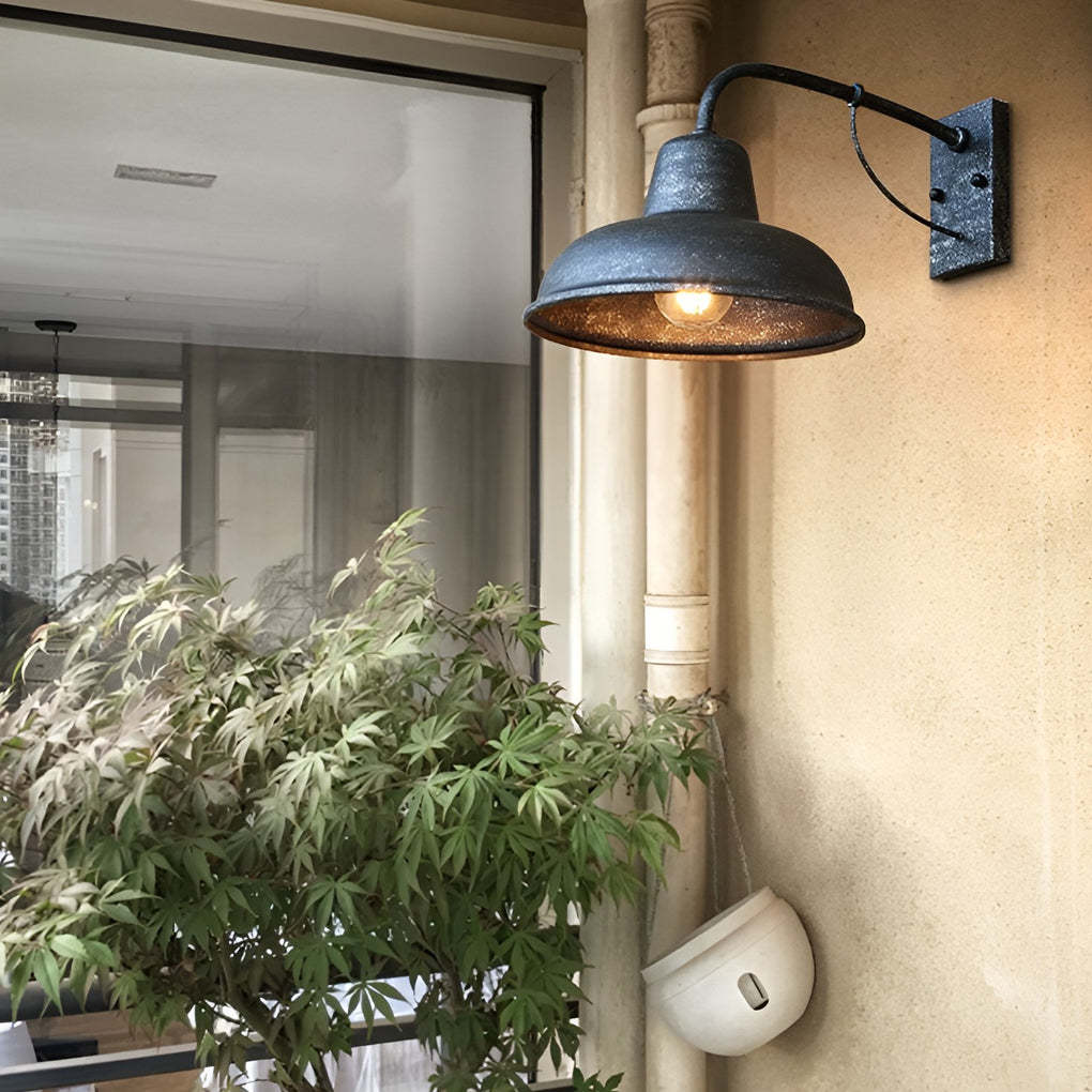Vintage Trumpet-Shaped LED Retro Outdoor Wall Light