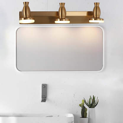 Adjustable Gold Bathroom Vanity Light with 180° Rotatable Heads - 3/4 Light LED Fixture-Lighom