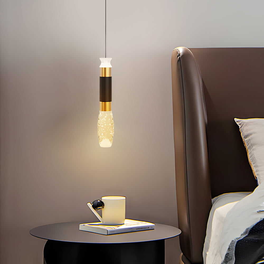 Elongated Cylindrical Aluminum Modern LED Pendant Light