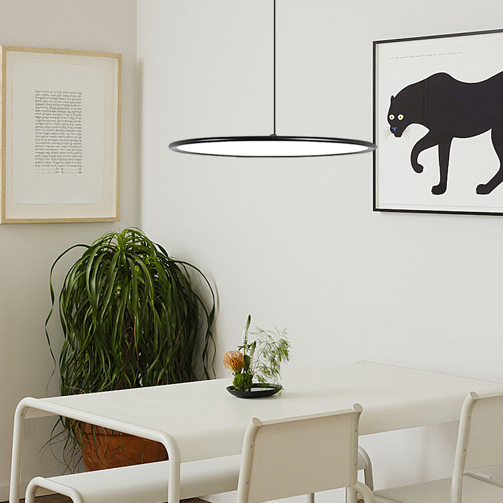 Minimalist Modern Circle Linear Industrial Pendant Lighting-Lighom