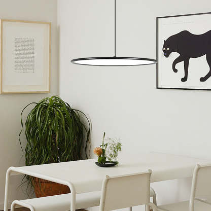 Minimalist Modern Circle Linear Industrial Pendant Lighting-Lighom