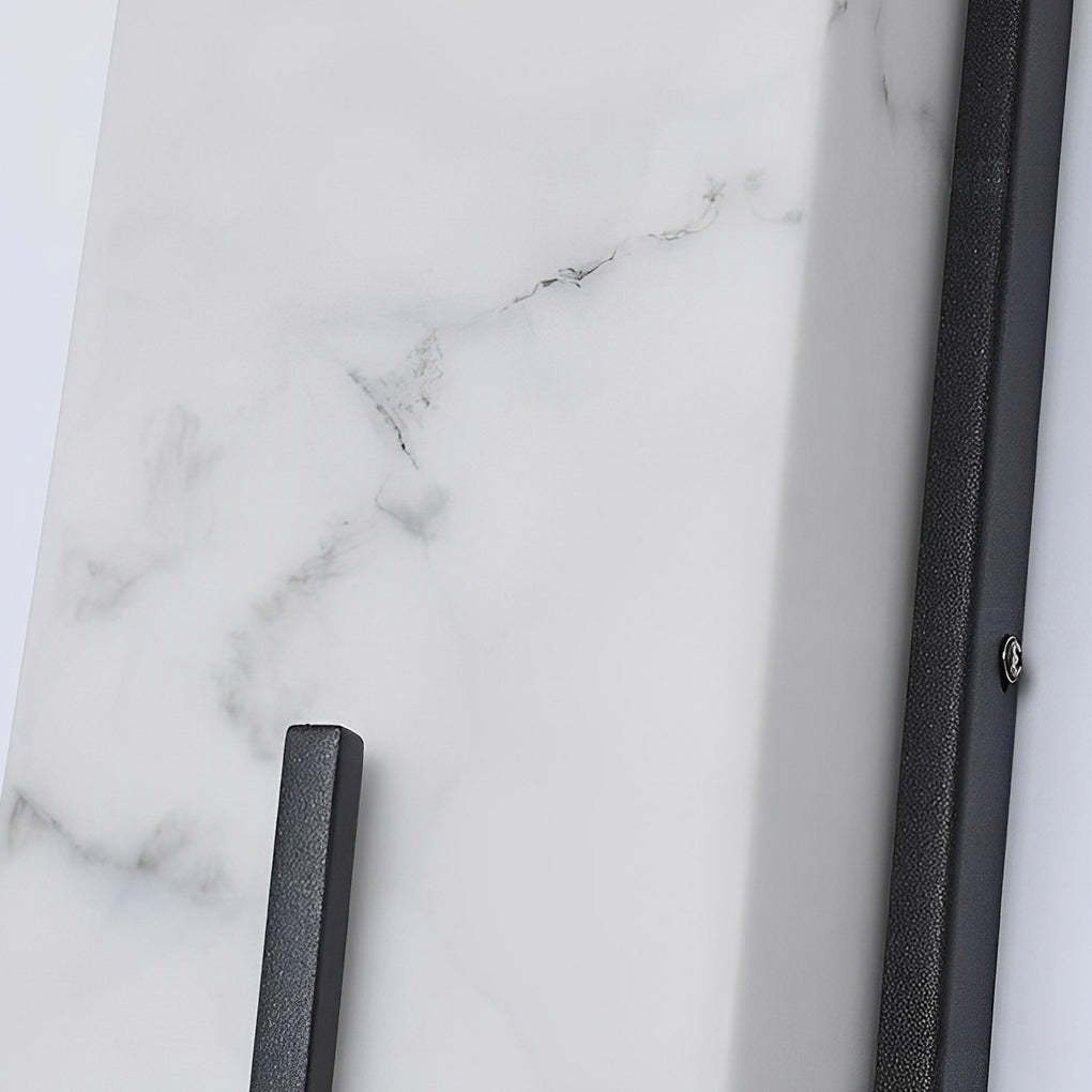 Resin Rectangular Waterproof LED Black Modern Outdoor Sconce Lighting-Lighom