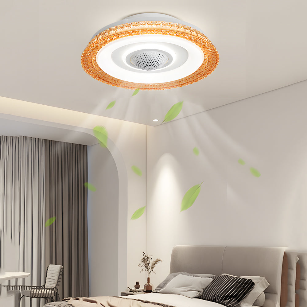 20" 6-Speed Bladeless Smart Dimmable LED Ceiling Fan