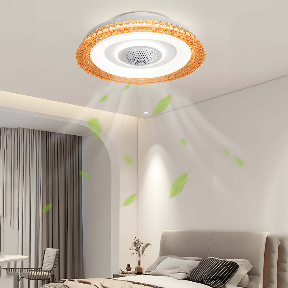 20" 6-Speed Bladeless Smart Dimmable LED Ceiling Fan