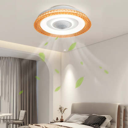 20" 6-Speed Bladeless Smart Dimmable LED Ceiling Fan