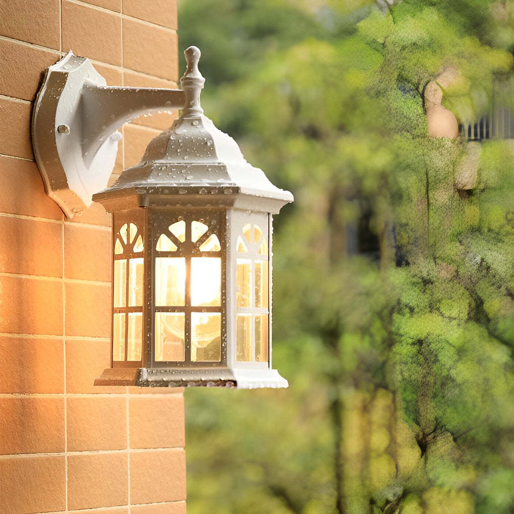 Waterproof Aluminum Alloy Glass LED European Style Outdoor Wall Lights-Lighom