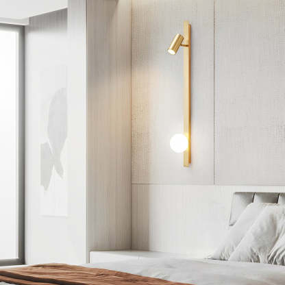 Long Strip LED Three Step Dimming Wall Lamp with Adjustable Spotlight-Lighom
