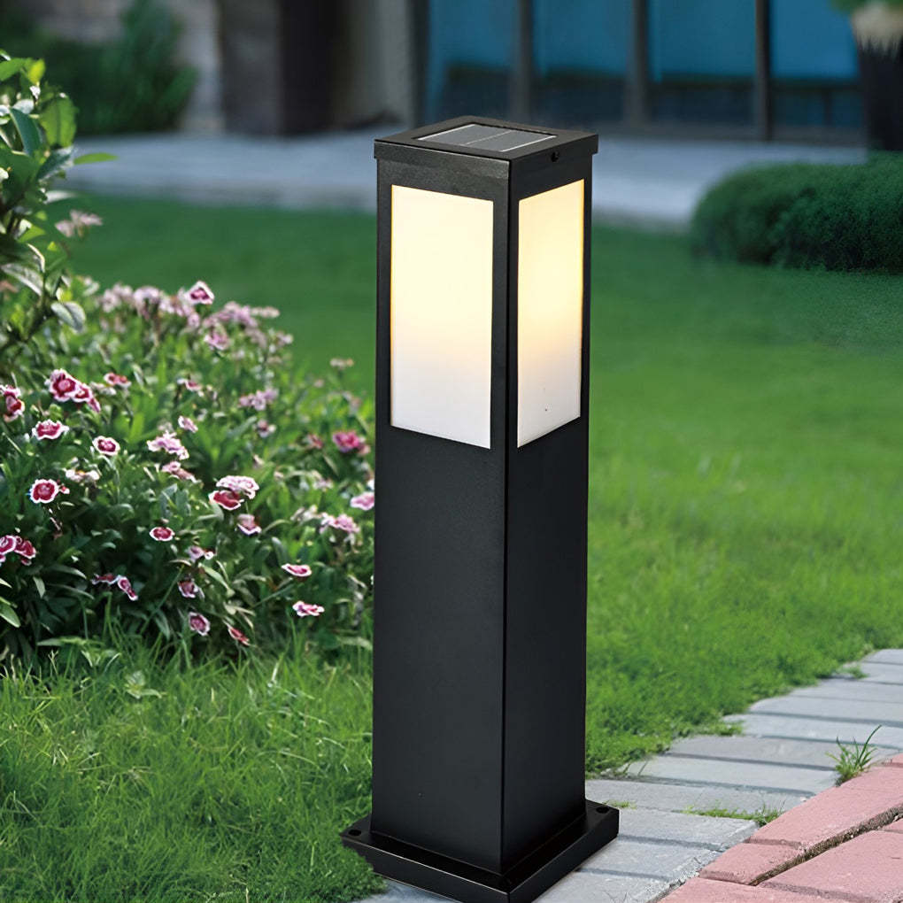 Remote-Controlled Industrial Solar Path Lights Waterproof & Square Outdoor Lighting-Lighom