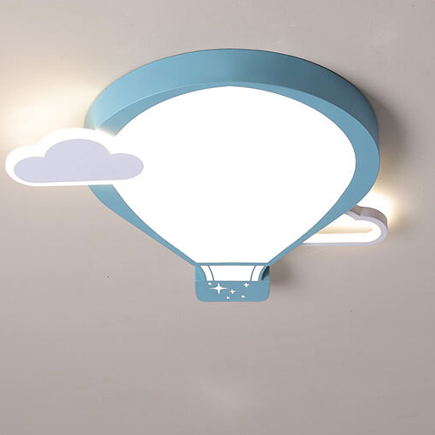 Minimalist balloon cartoon blue acrylic flush mount lighting, Lighom — Small / Cool White (6000K) / Pink