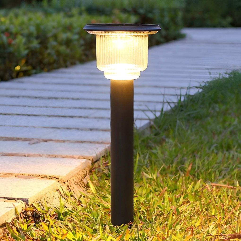 Creative Waterproof LED 3 Step Dimming Modern Solar Lawn Lights Path Light-Lighom