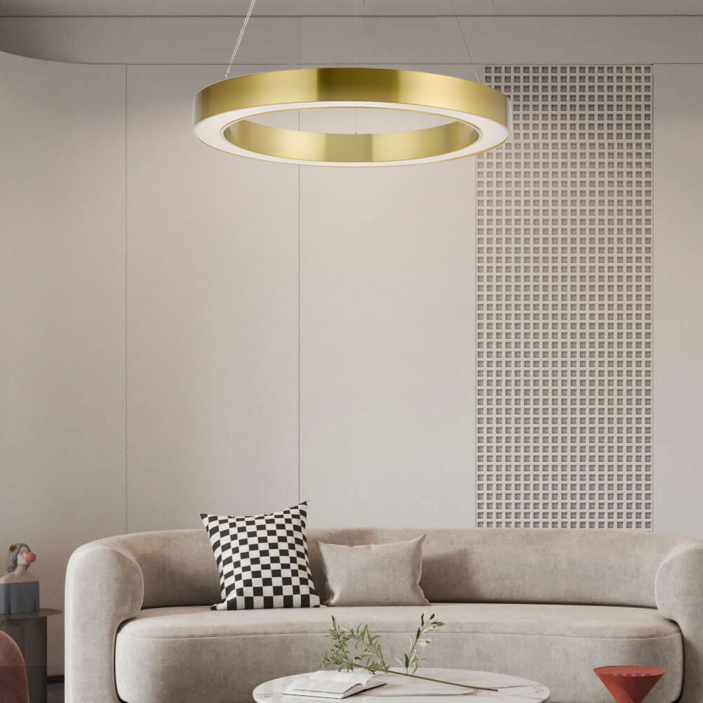 Gold Ring Modern Luxury LED Pendant