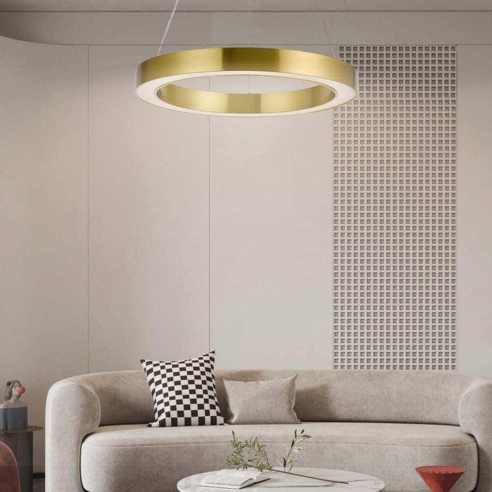 Gold Ring Modern Luxury LED Pendant