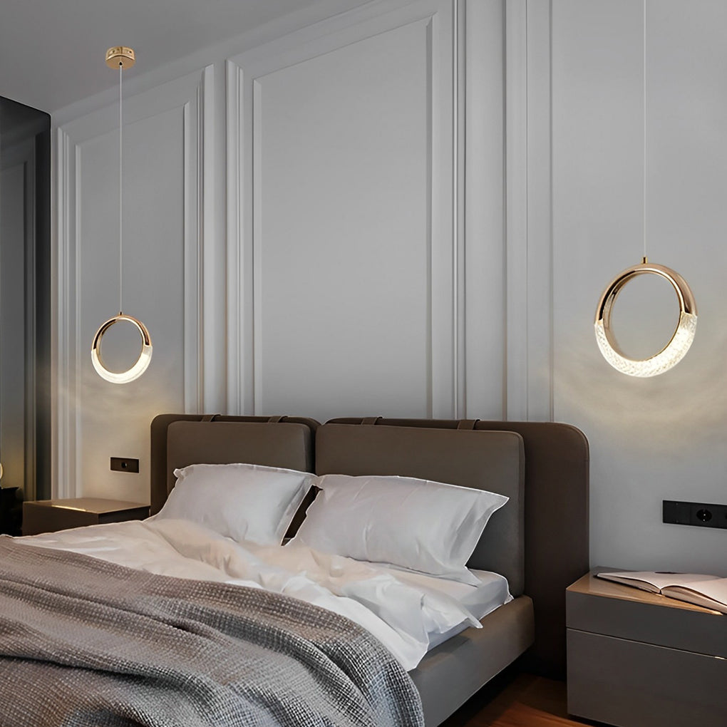Moon Ring LED Nordic Small Pendant Chandelier