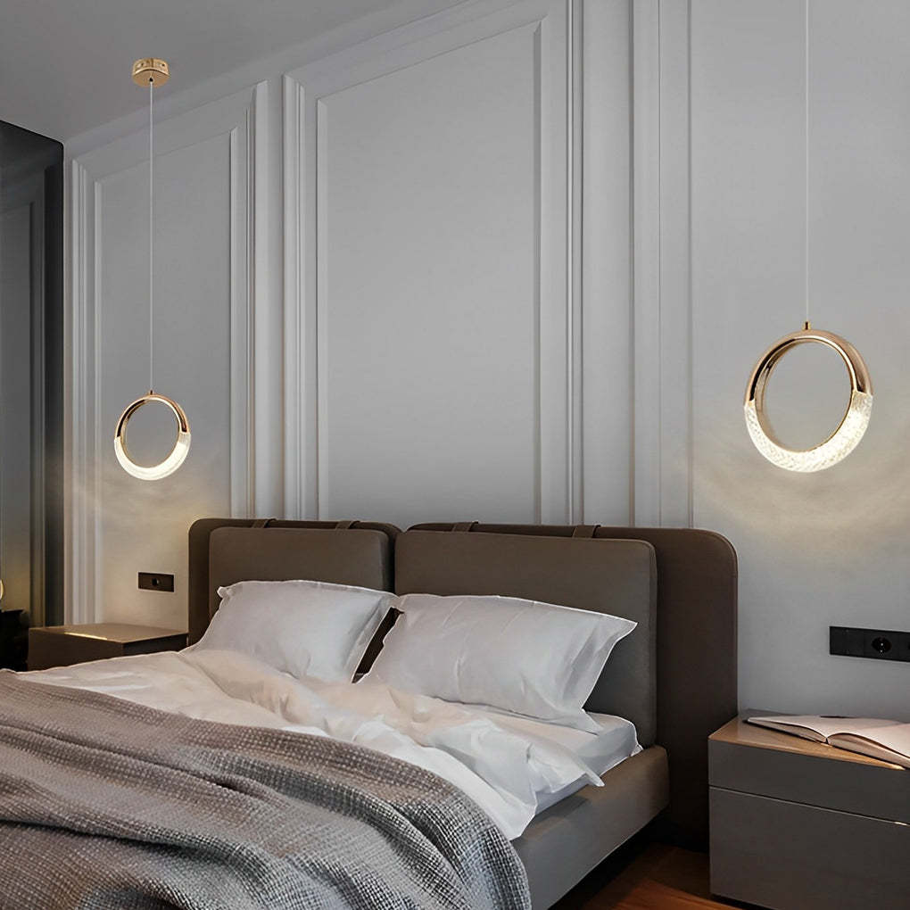 Moon Ring LED Nordic Small Pendant Chandelier