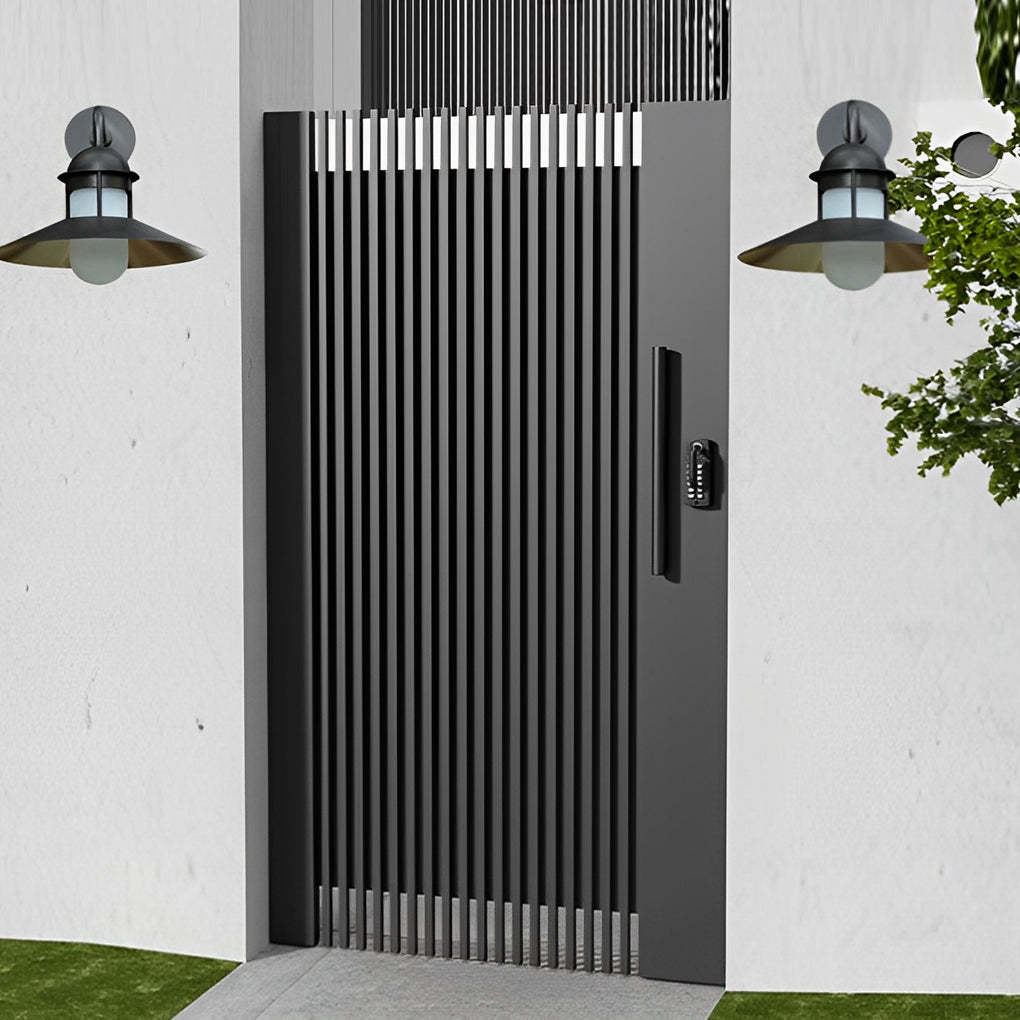 Antique Round Iron Glass Waterproof Black Retro Outdoor Wall Lights-Lighom