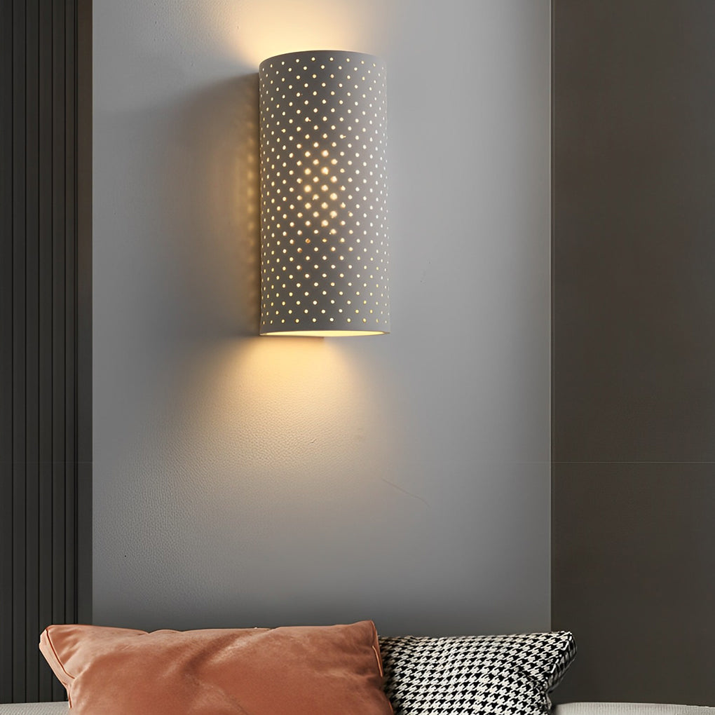 Minimalist Cylindrical Gypsum Waterproof Modern Wall Lamp