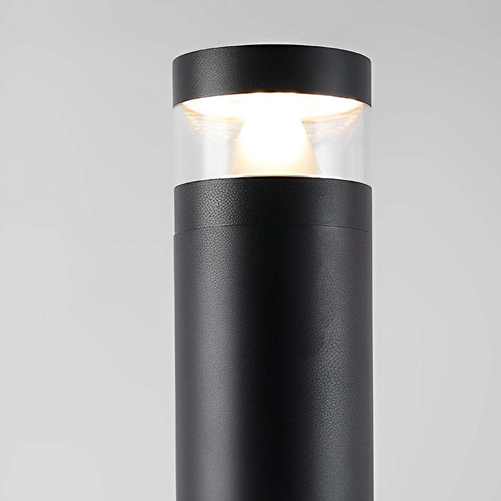 Cylindrical Creative Waterproof LED Black Modern Outdoor Lawn Lights-Lighom