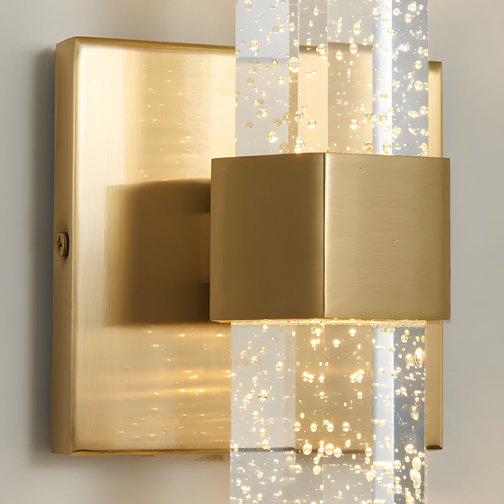 Bubble Crystal Strip Up-Down Modern Wall Lamp
