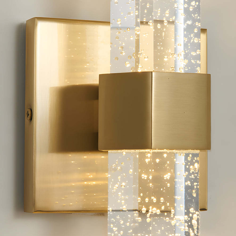 Bubble Crystal Strip Up-Down Modern Wall Lamp