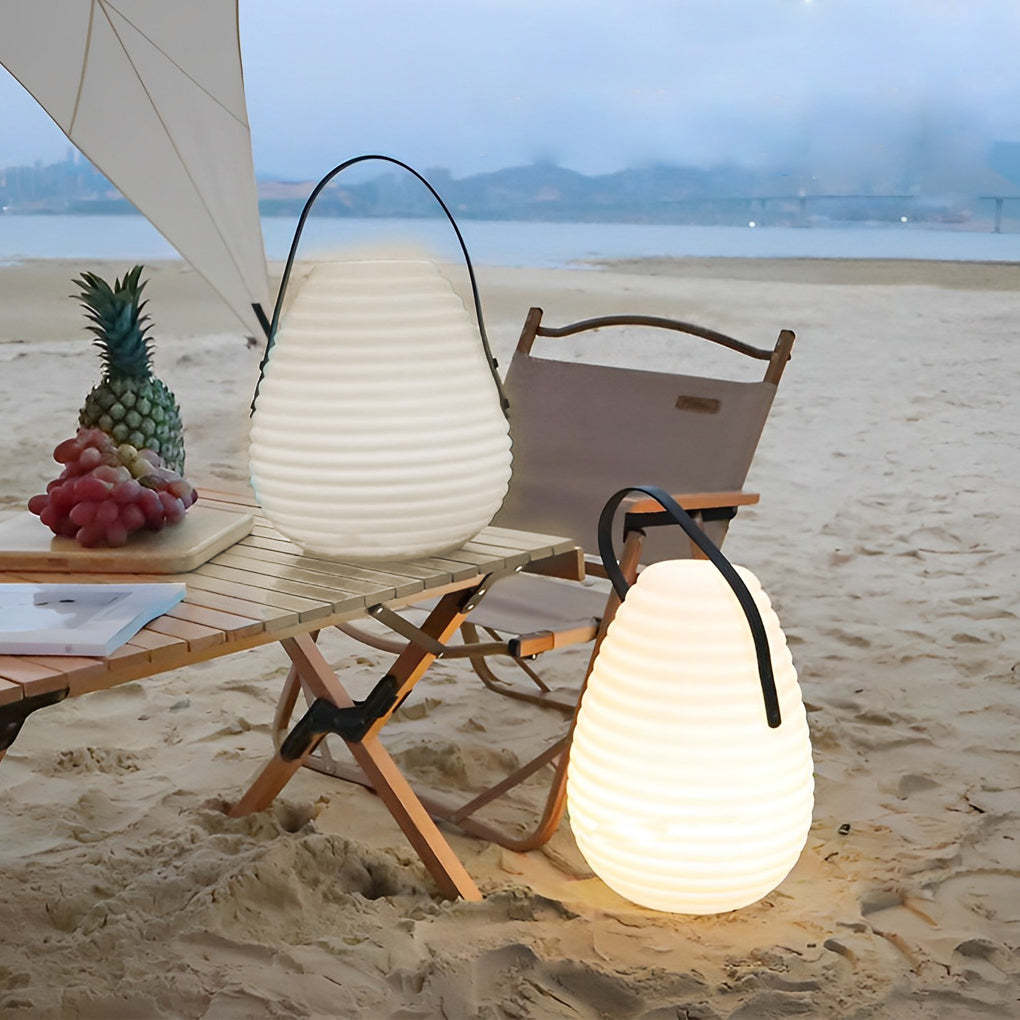 Waterproof Round LED Timing USB Rechargeable Portable Outdoor Lanterns-Lighom