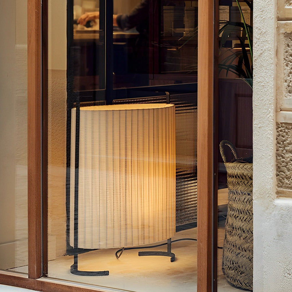 42 inch Modern Japanese-Style Fabric Outdoor Floor Lamp-Lighom