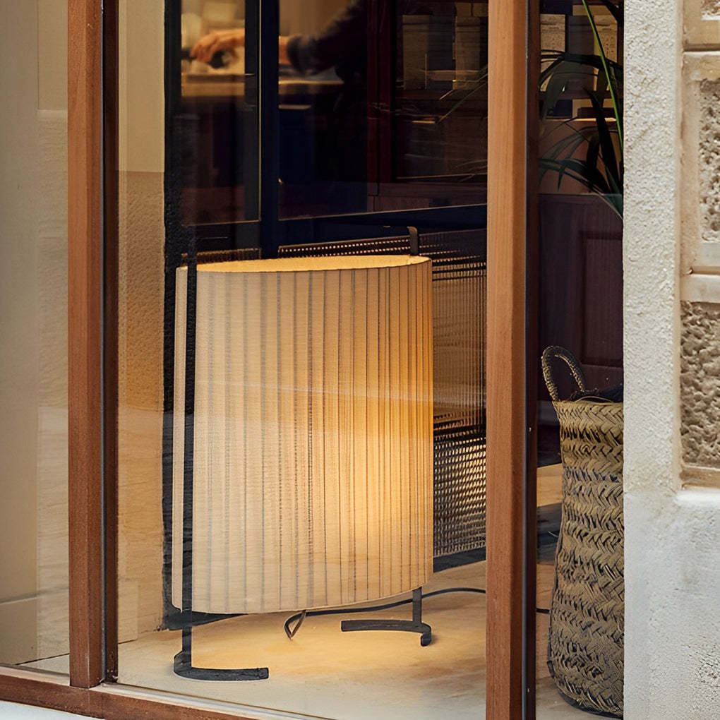 42 inch Modern Japanese-Style Fabric Outdoor Floor Lamp-Lighom