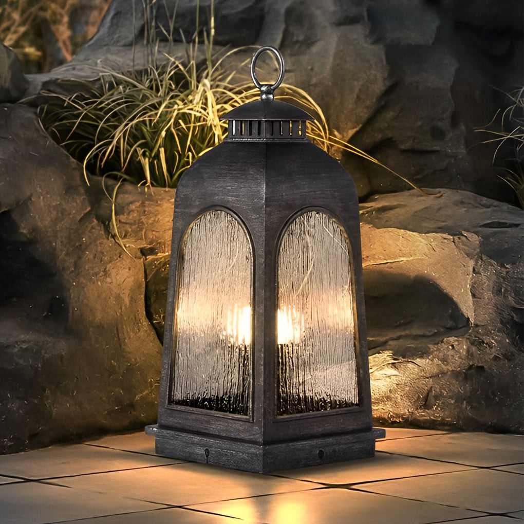 Waterproof Metal Portable Retro European-style Outdoor Floor Lamp Lawn Lights-Lighom