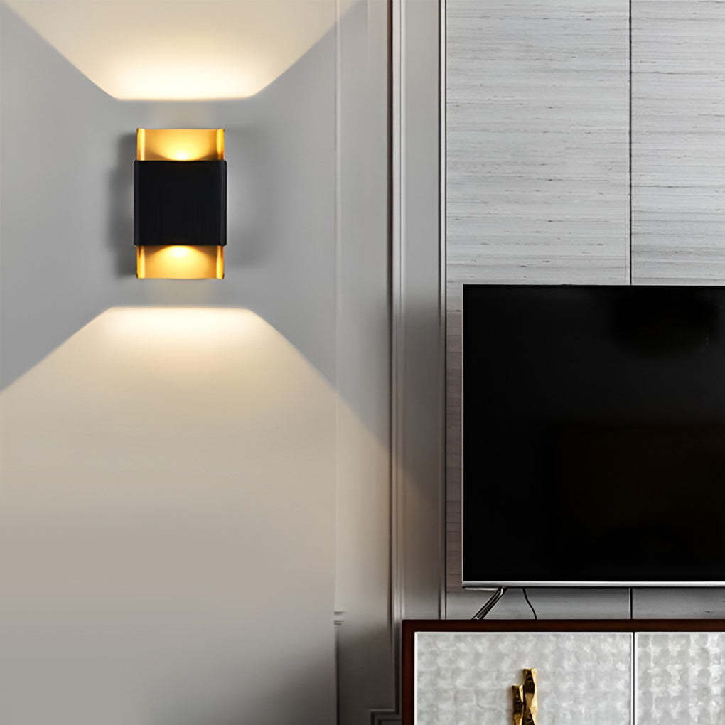 LED Up and Down Lights COB Waterproof Metal Modern Outdoor Wall Lamps-Lighom