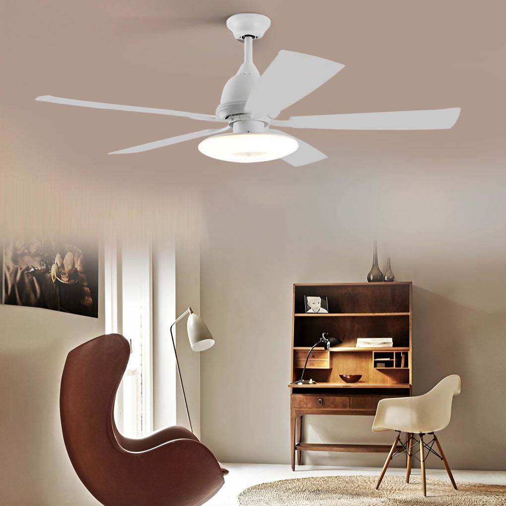 5-Blade Mute Dimmable LED Remote Nordic Fan