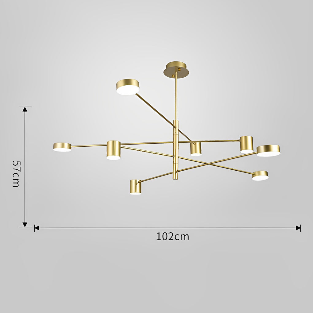 Minimalist Nordic Geometric Pendant Light Metal Acrylic Ceiling Lights-Lighom