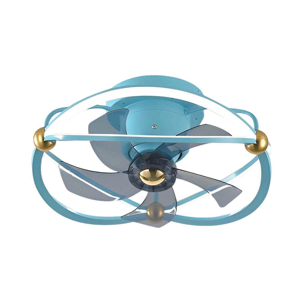 Intelligent Stepless Dimming LED Ceiling Fan with Remote