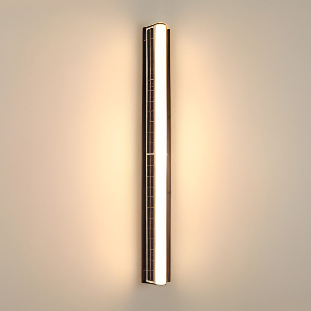 Long Acrylic LED Solar Linear Outdoor Wall Light