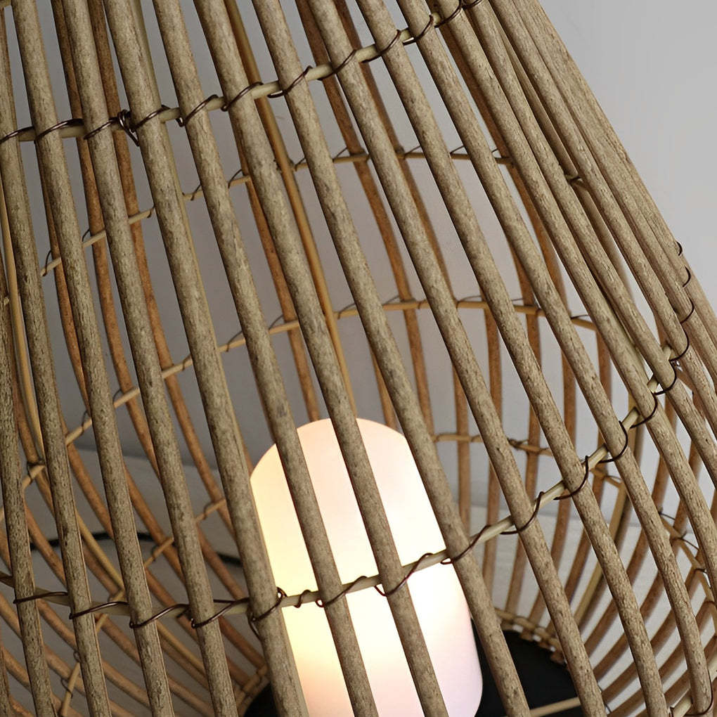Portable Waterproof Handmade Rattan Iron Modern Outdoor Light Lanterns-Lighom